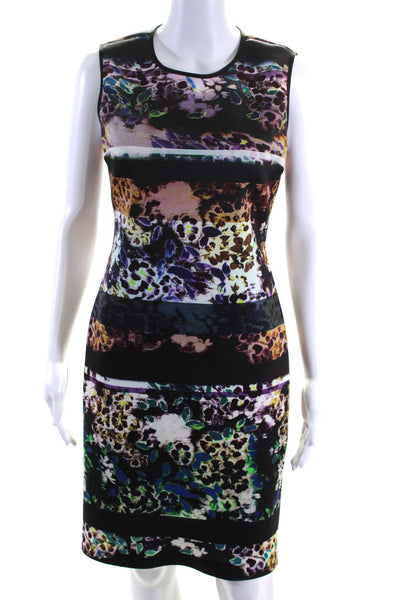 Clover Canyon Women's Round Neck Sleeveless A-Line Midi Dress Floral Size M