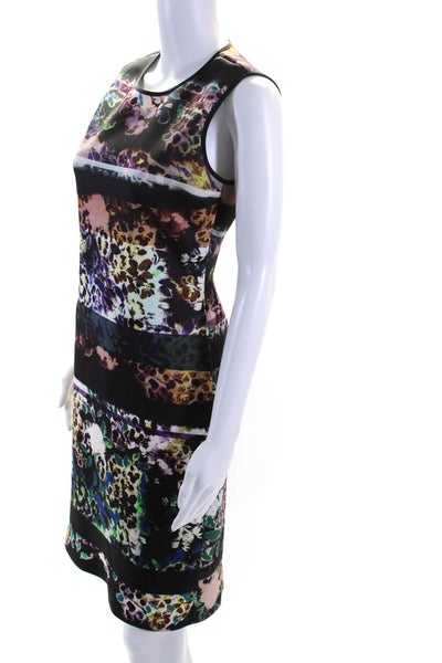 Clover Canyon Women's Round Neck Sleeveless A-Line Midi Dress Floral Size M