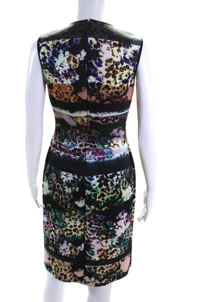 Clover Canyon Women's Round Neck Sleeveless A-Line Midi Dress Floral Size M