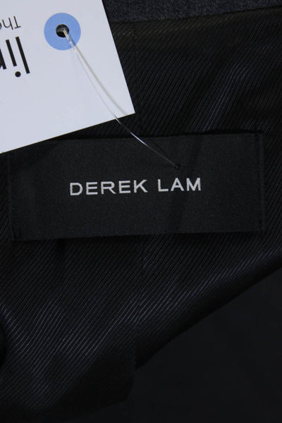 Derek Lam Womens Long Sleeve Color Block Blazer Dress Gray Black Size 8