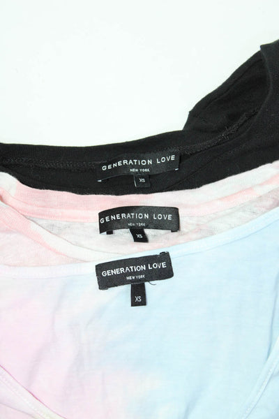 Generation Love Womens Short Sleeve Shirts Pink Black Multicolor Size XS Lot 3