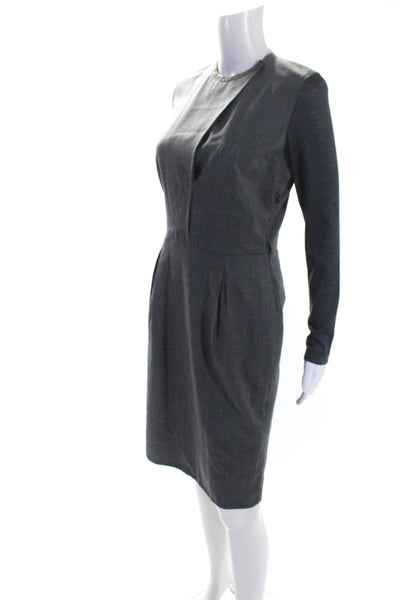 Fabiana Filippi Womens Gray Crew Neck Long Sleeve Shift Dress Size XS