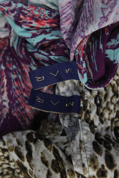 Mar by ViX Womens Abstract Snake Printed Cover Ups Multicolored One Size Lot 2