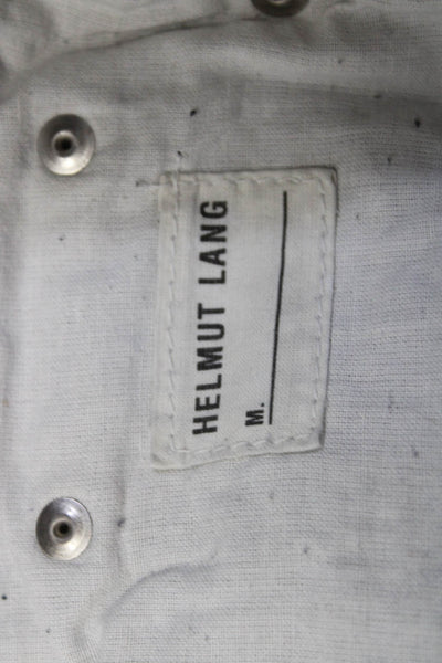 Helmut Lang Mens Zipper Fly Straight Leg Corduroy Pants Gray Cotton Size 28