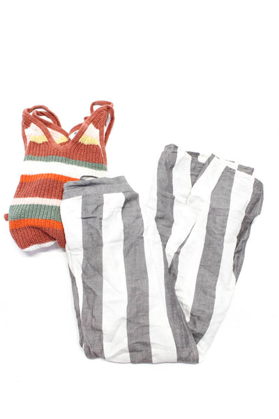 Madewell Women's Spaghetti Straps Sweater Tank Multicolor Stripe Size XS Lot 2