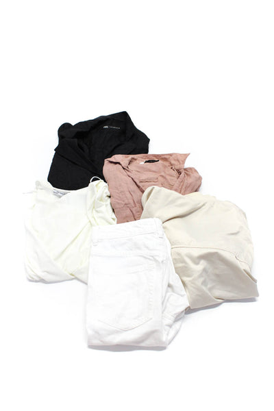 Zara Women's Midrise Five Pockets Bermuda Denim Short White Size 4 Lot 5