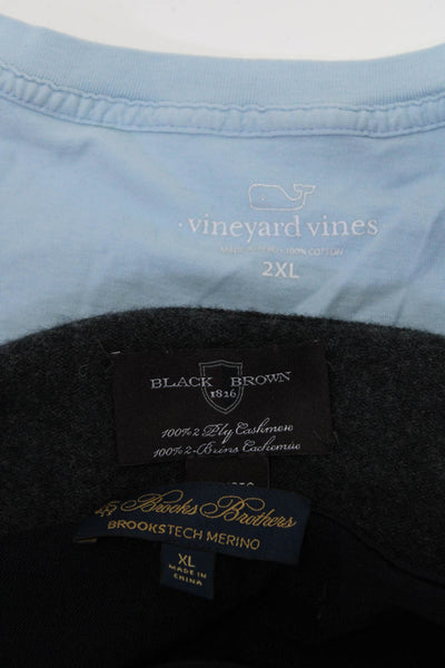 Vineyard Collection Brooks Brothers Mens T-Shirt Sweaters Blue Size XL 2XL Lot 3