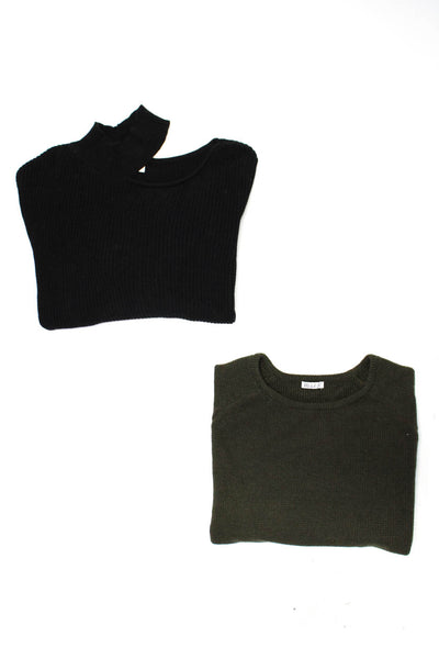 Elan Michael B Womens Sweaters Tops Black Size L Lot 2