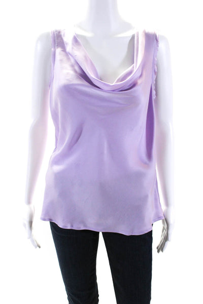 Gerard Darel Womens Silk Cowl Neck Tank Top Lavender Purple Size EUR 38