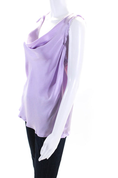 Gerard Darel Womens Silk Cowl Neck Tank Top Lavender Purple Size EUR 38