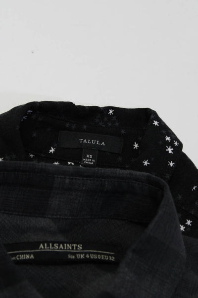 Talula Allsaints Womens Button Up Blouses Tops Black Size XS 0 Lot 2