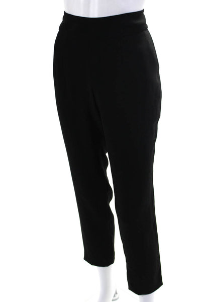 Anne Fontaine Womens High Rise Zip Up Straight Leg Dress Pants Black Size 40