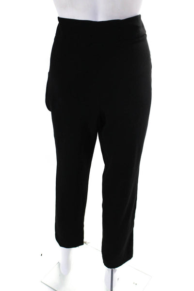 Anne Fontaine Womens High Rise Zip Up Straight Leg Dress Pants Black Size 40