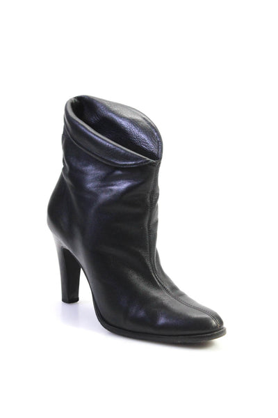 Matisse Womens Leather Cuffed Ankle Boots Black Size 8.5 Medium