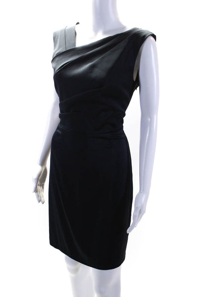 Reiss Womens Sleeveless Tania Sheath Dress Navy Blue Size 8