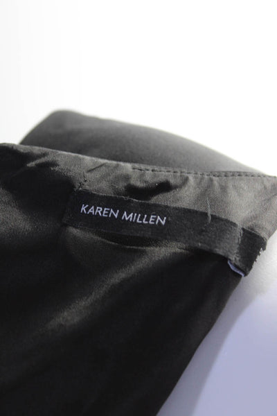 Karen Millen Womens Sleeveless V Neck Sheath Dress Black Size 8