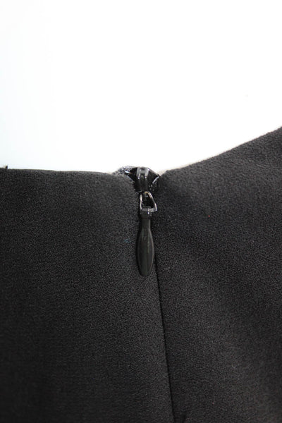 Trina Turk Womens One Shoulder Sleeveless Belted Maxi Dress Black Size 4
