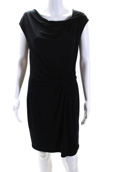 Michael Michael Kors Womens Cowl Neck Twist Knot Dress Black Size Small