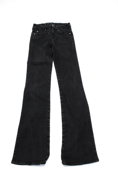 7 For All Mankind RTA Womens Cotton Blend Bootcut Jeans Black Size 25 28 Lot 2