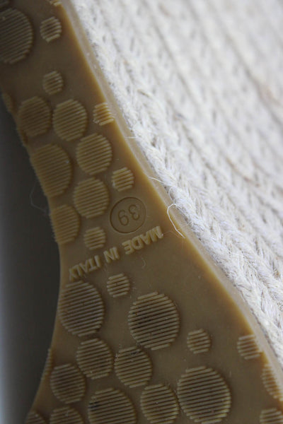 Jimmy Choo Womens Animal Print Open Toe Slingback Wedge Sandals Beige Size 39 9