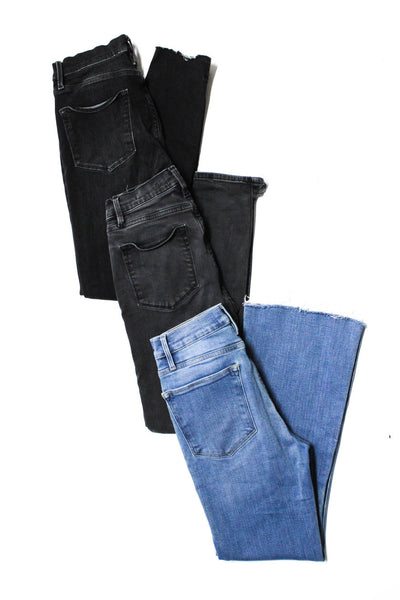 Frame Women's Midrise Five Pockets Skinny Denim Pant Black Size 26 Lot 3