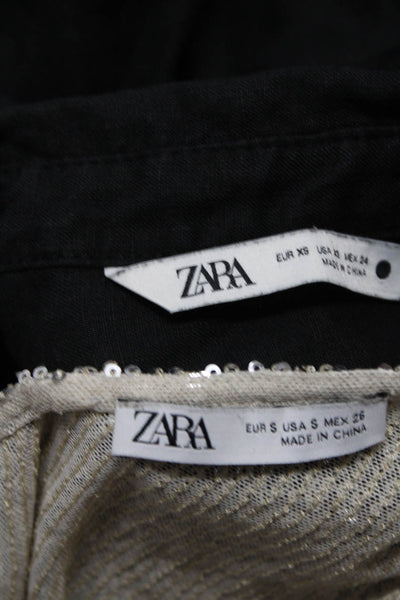 Zara Womens Dresses Silver Size S XS Lot 2