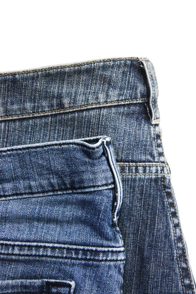 Elie Tahari 7 For All Mankind Womens Straight Skinny Jeans Blue Size 4 28 Lot 2