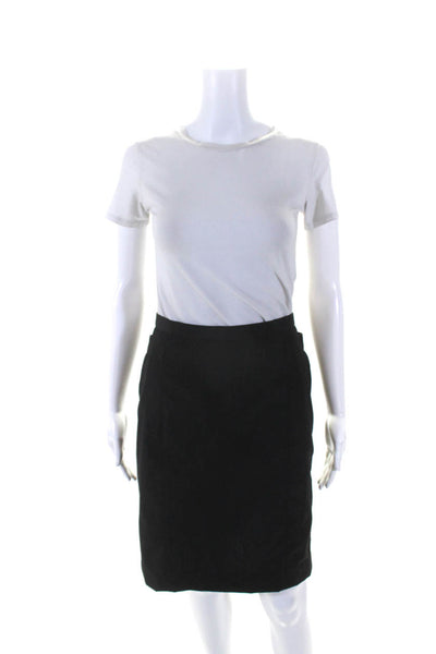 Narciso Rodriguez Womens Unlined Back Split Knee Length Pencil Skirt Gray Size 6