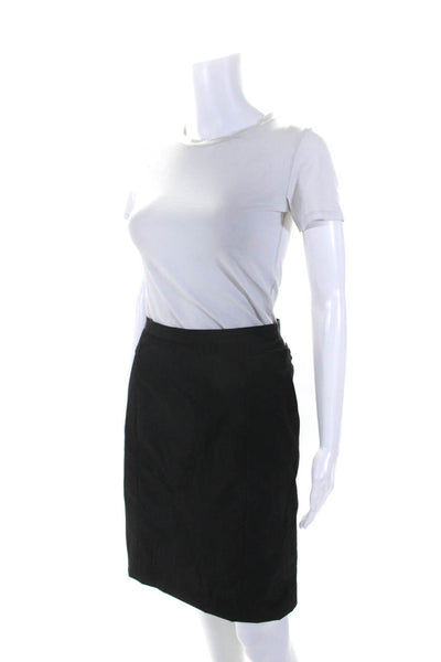 Narciso Rodriguez Womens Unlined Back Split Knee Length Pencil Skirt Gray Size 6