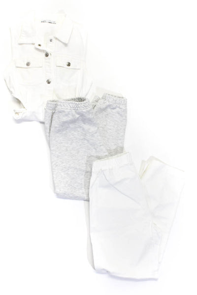 Zara Girls Sleeveless Pockets Button Down Cutout Dress White Size 13-14 Lot 3