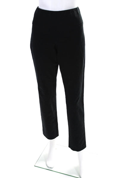 J. Mclaughlin Womens Pull On High Rise Slim Leg Pants Black Cotton Size 6