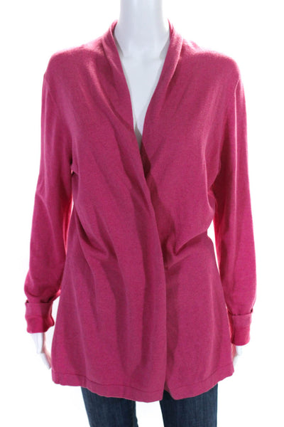 J. Mclaughlin Womens Long Sleeves Sweater Pink Cotton Size Medium
