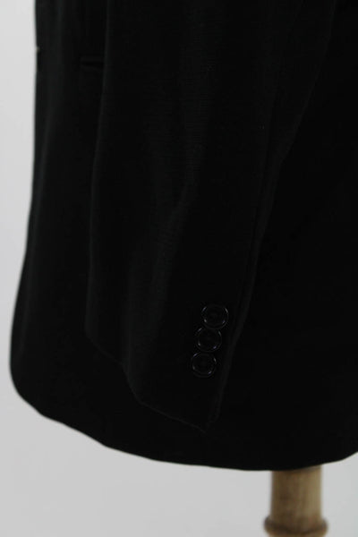 Boss Hugo Boss Mens Wool Notched Collar Button Up Jacket Blazer Black Size 44R