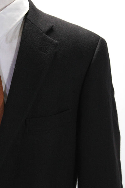 John W. Nordstrom Mens Cashmere Notched Collar Jacket Blazer Black Size 42R