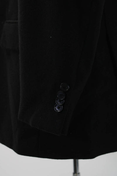 John W. Nordstrom Mens Cashmere Notched Collar Jacket Blazer Black Size 42R