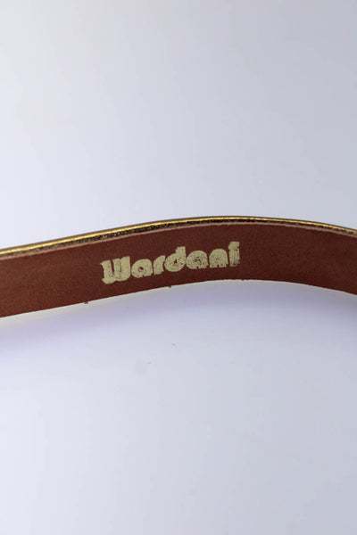 Wardani Nicole Pourchaire Womens Metallic Leather Suede Satin Headband Lot 9