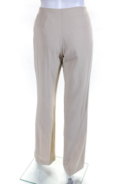 Chaiken Womens High Rise Straight Leg Dress Trousers Off White Size 8