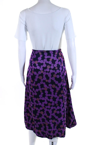 Maeve Anthropologie Women's Hook Closure Lace Up Flare Midi Skirt Purple Size 16