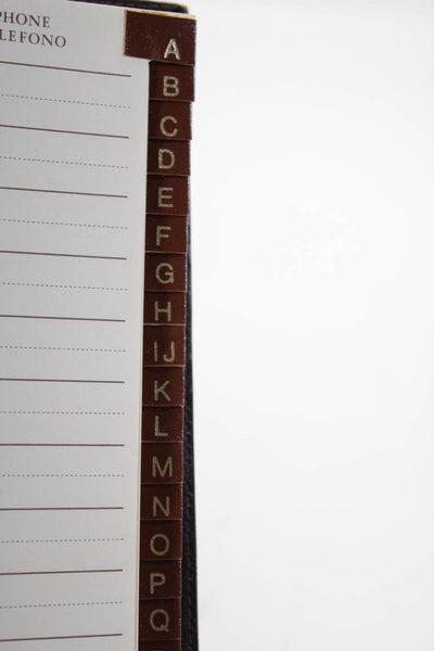 Gucci Brown Leather Gold Tone Interlocking GG Vintage Address Book