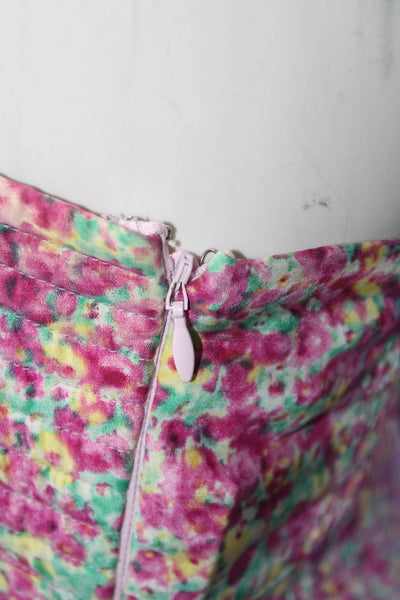 Parker Womens Silk Floral Print Sweetheart Neck A-Line Dress Multicolor Size S