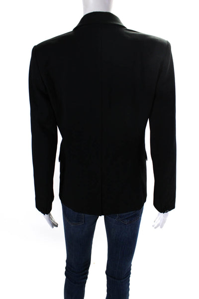 Theory Womens Long Sleeve Notched Lapel One Button Blazer Jacket Black Size 4