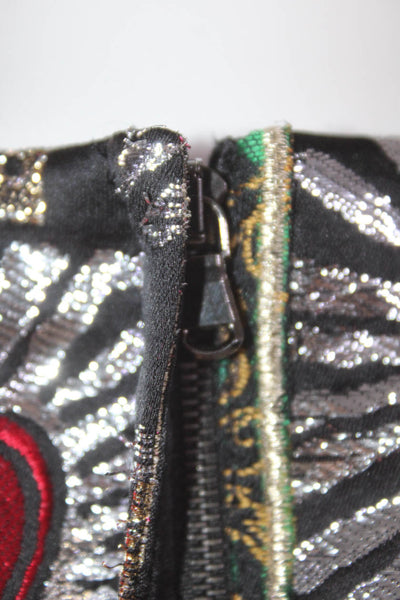 Dolce & Gabbana Womens Mixed Print Metallic Jacquard Sheath Dress Multi Size 8