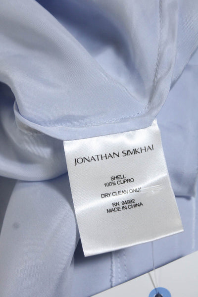 Jonathan Simkhai Womens Spaghetti Strap Slip Dress Blue Size Extra Small