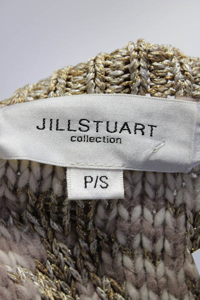 Jill Stuart Women's Long Sleeves Open Front Cardigan Sweater Gold Size P/S
