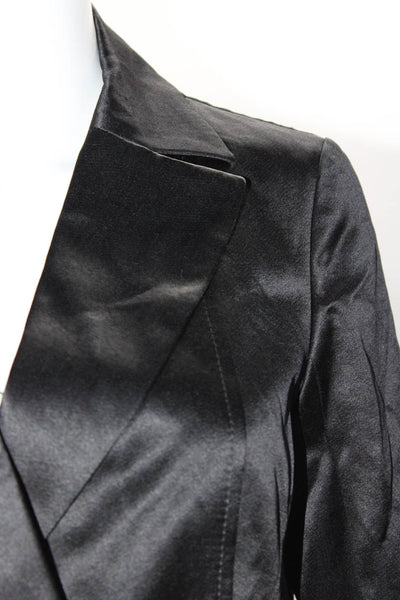 Christian Lacroix Women's Bell Sleeves Double Breast Crop Jacket Black Size 38