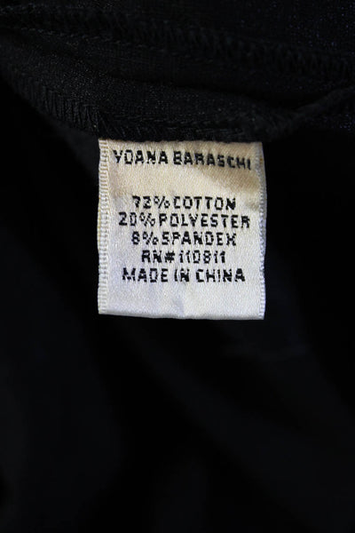 Yoana Baraschi Womens Lace Trim V Neck Cap Sleeve Sheath Dress Black Size XS
