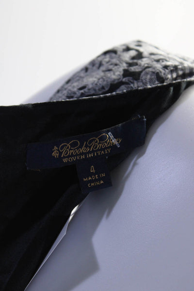 Brooks Brothers Women's Sleeveless Tie Waist Fit Flare Mini Dress Black Size 4