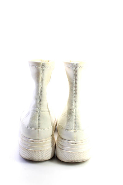 Khaite Womens Slip On Platform Knit Booties White Nylon Size 37.5