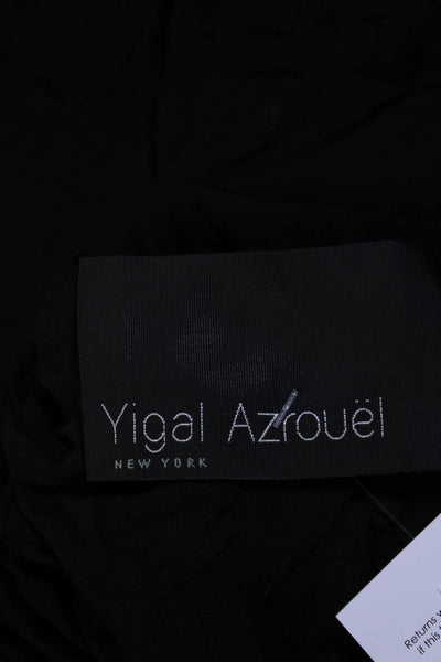 Yigal Azrouel Women's Halter Neck Sleeveless Bubble Hem Mini Dress Black Size S