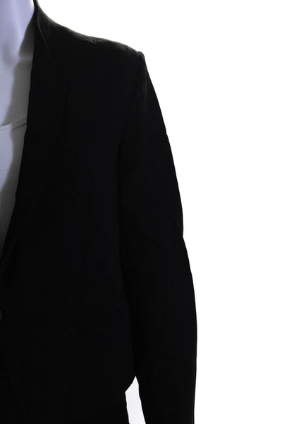 Helmut Lang Women's Long Collared Line One Button Blazer Black Size 8